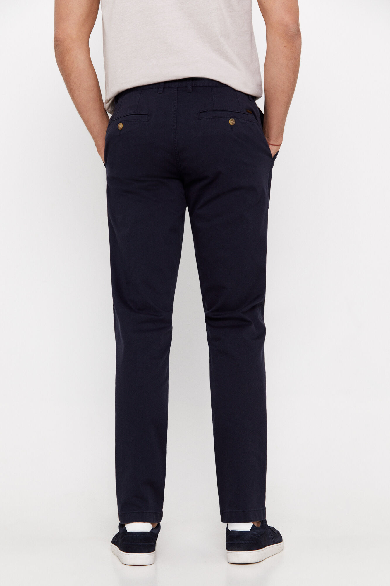 Pantalón chino ligero slim fit - Azul marino