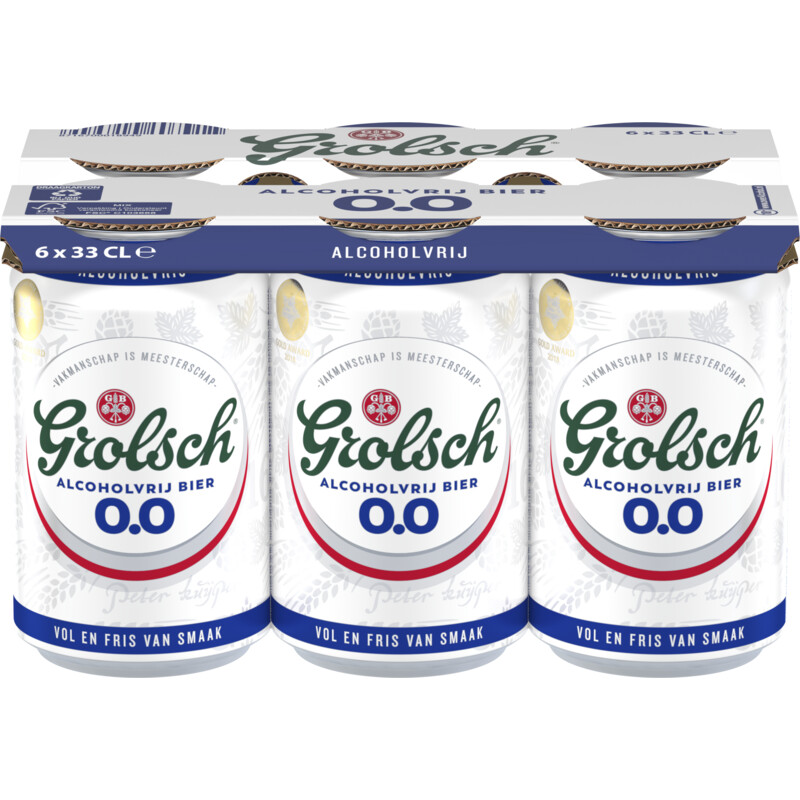 Grolsch Pilser alcoholvrij bier 0.0 6-pack