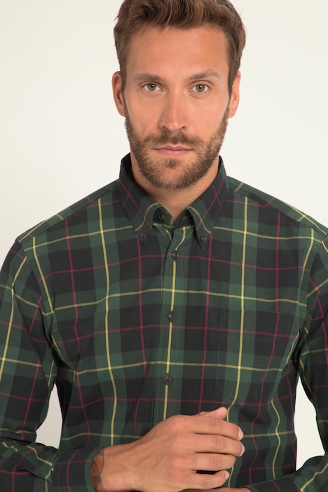 Karohemd, Langarm, Buttondown-Kragen, Modern Fit
