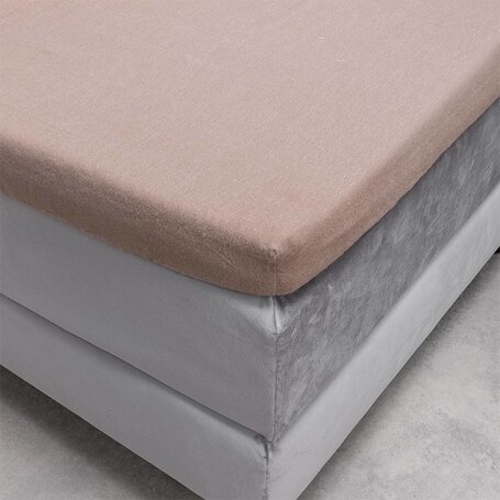 Hoeslaken Flanel - Splittopper - Taupe