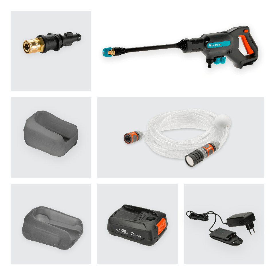 Gardena - AQUACLEAN 24/18V INKL BATTERI OG LADER