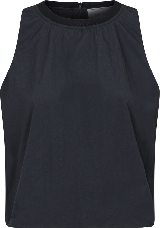 Neo Noir Ivy Poplin Top Black