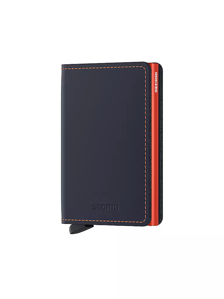 SECRID Geldbörse SLIMWALLET MATTE Nightblue & Orange dunkelblau