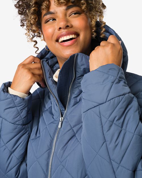 manteau surpiqué Elke pour femmes bleu