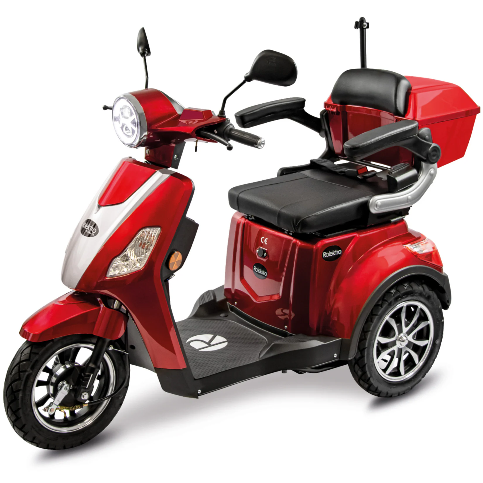 Rolektro, E-Trike 15 V.3 Lithium, Rot, 60-30AH Akku, 1000 Watt
