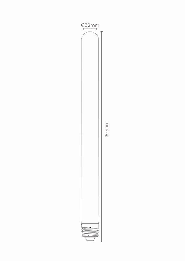 T32 LED lichtbron E27 Ã3,2 30 5W 2200K amber dimbaar