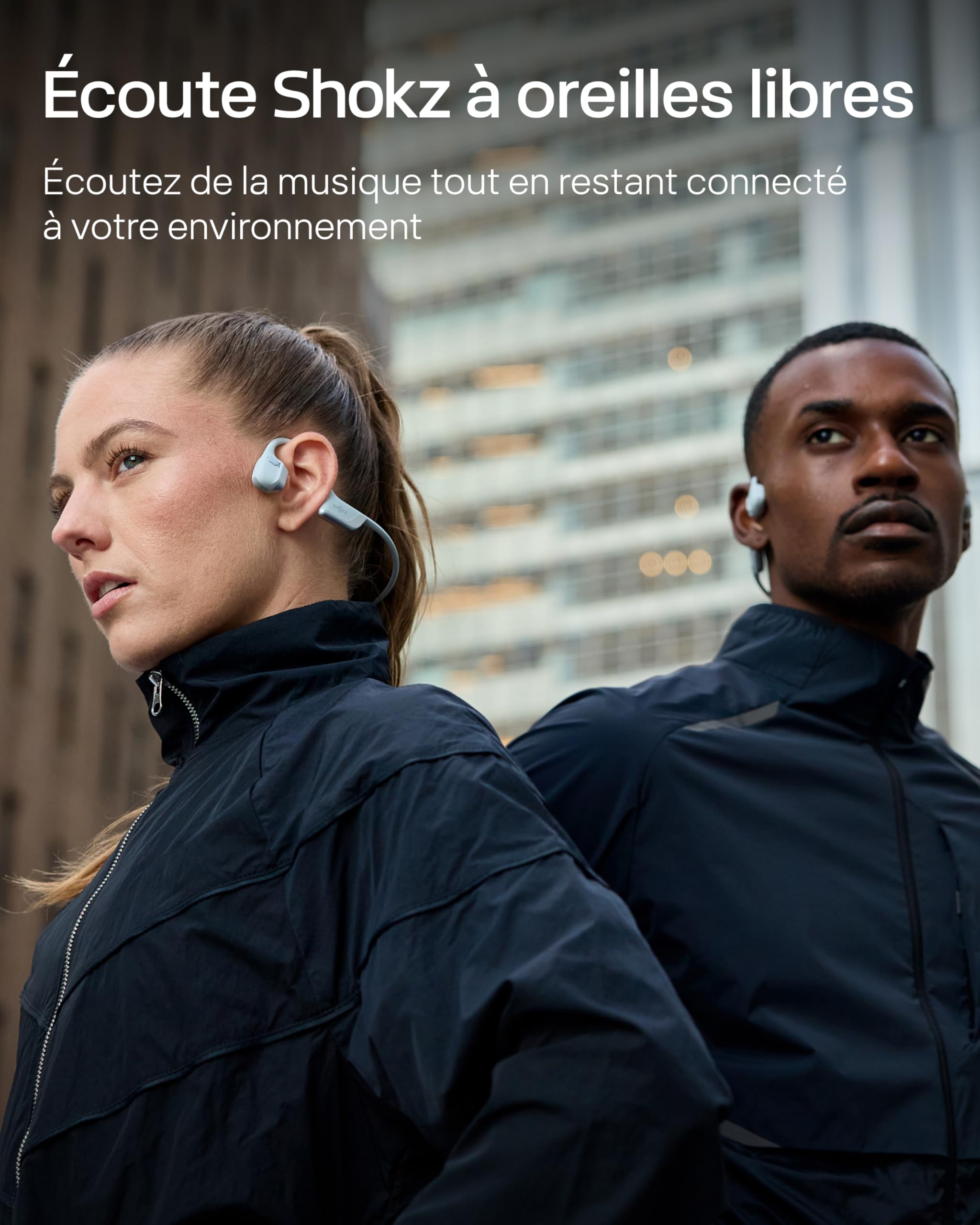 SHOKZ Casque à Conduction Osseuse OpenRun Pro 2 Mini, Écouteurs sans Fil Bluetooth 5.3, Microphones Réducteurs de Bruit, Étanchéité IP55, 12h d’Autonomie, Charge Rapide USB-C, Argent