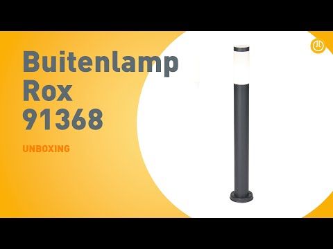 Buitenlamp paal antraciet met opaal 80 cm IP44 - Rox
