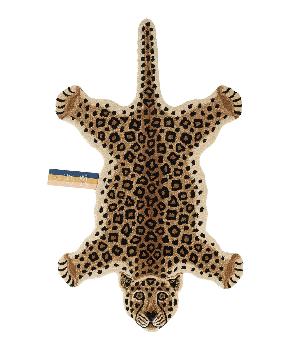 Doing Goods  Loony Leopard gulvtæppe, Large - Brown