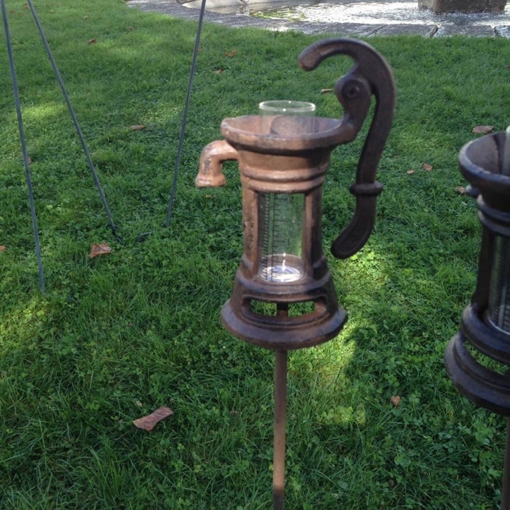 Pluviomètre jardin pompe à eau 114x11cm