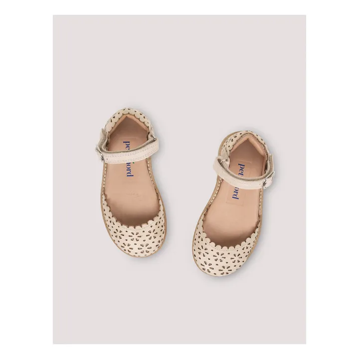 Petit Nord Sandales Scratchs Ladida | Crème