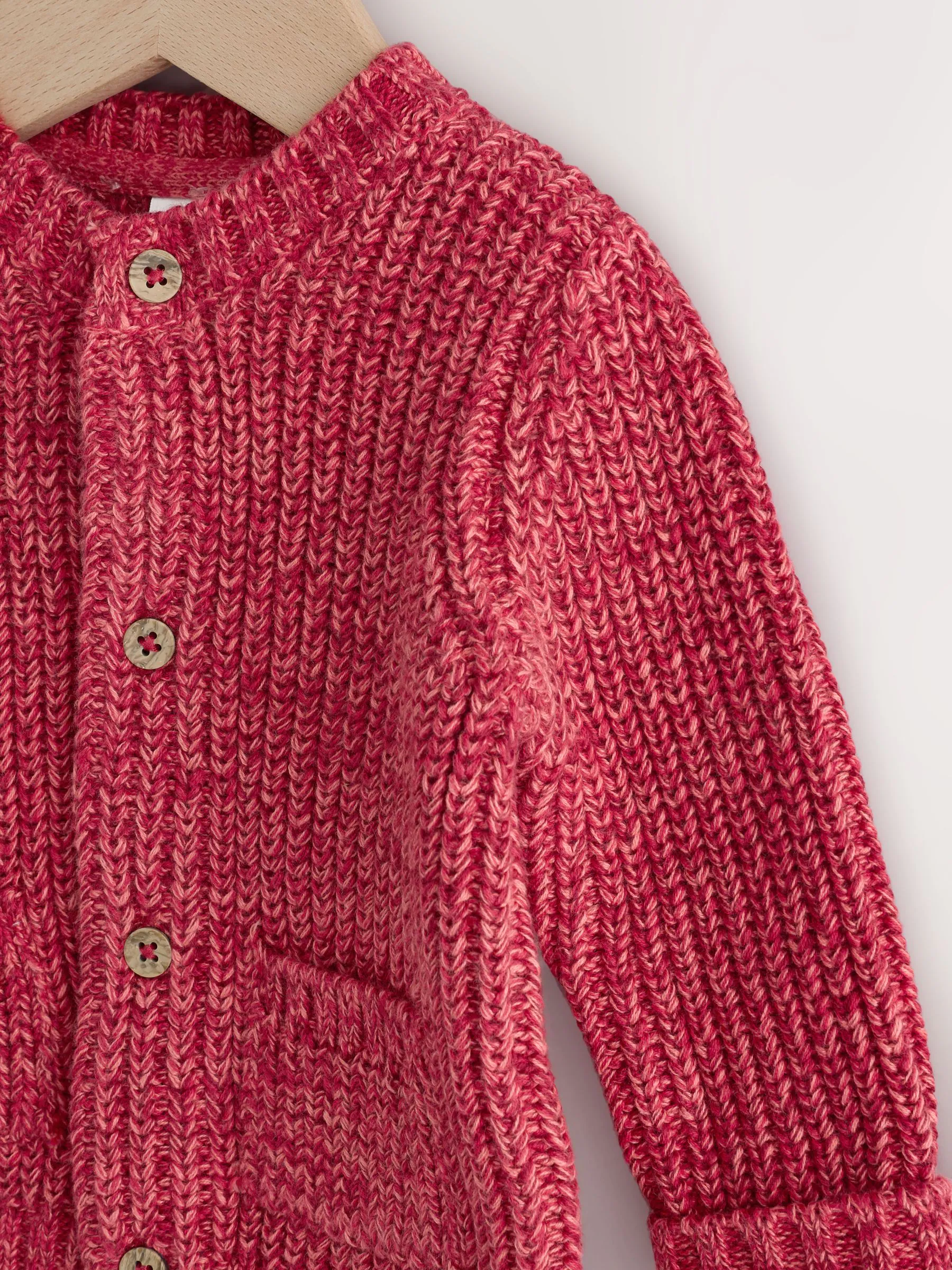 Rood - My First Christmas gebreid babyvest