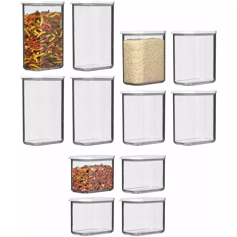 Mepal Vorratsdosen Modula 12er Set weiß