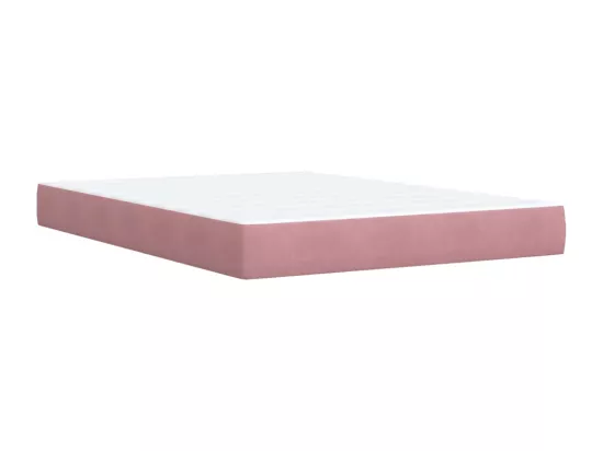 Sommier à lattes de lit avec matelas Rose 140x190 cm Velours