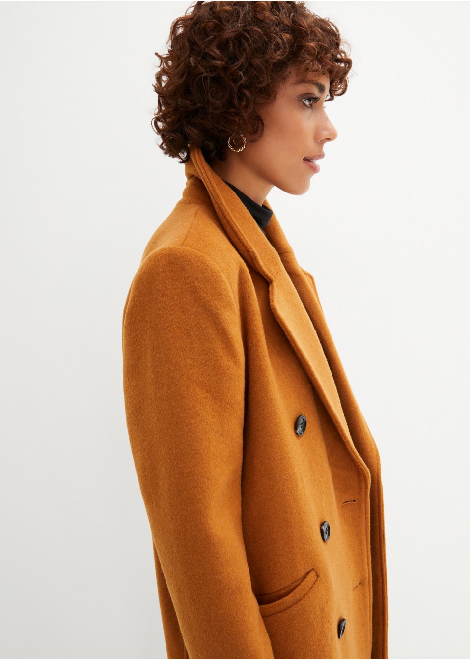 Manteau mélangé laine