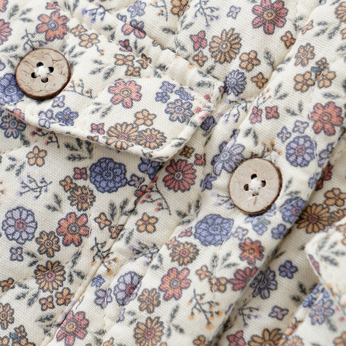 Topomini Pure Collection Baby Jacke mit Blumen-Allover beige