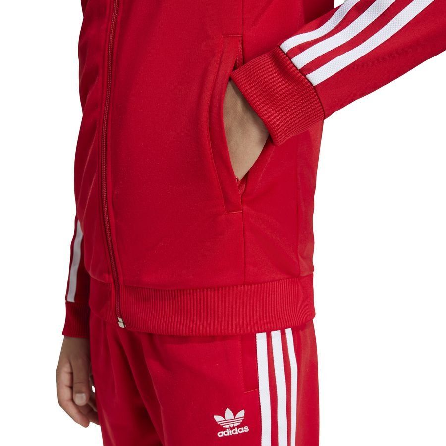 adidas Originals Haut d'Entraînement Adicolor SST - Rouge/Blanc Enfant