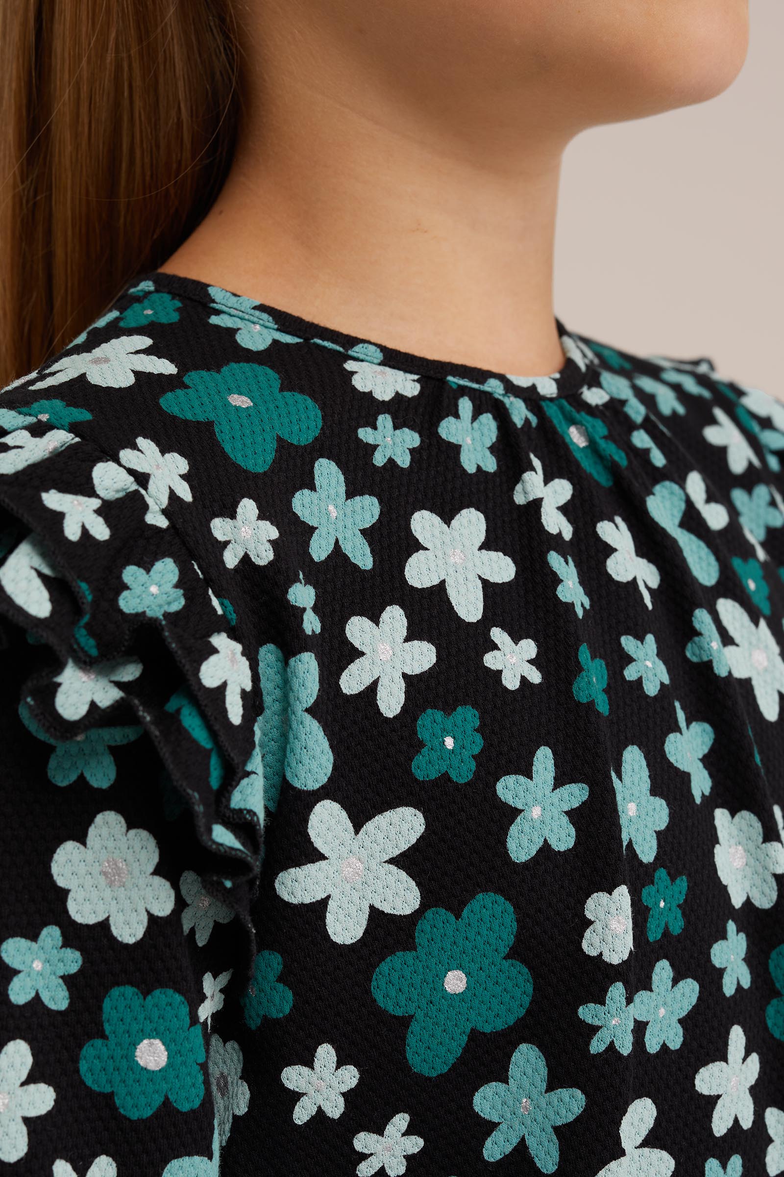 Meisjes T-shirt met dessin WE Fashion Zwart