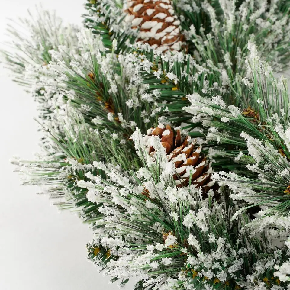 Black Box Trees Vandans Kerstkrans - Ø60 cm - Groen Frosted