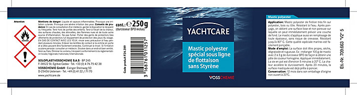 Mastic polyester spécial sous ligne de flottaison 250g
