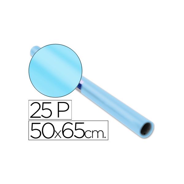 Sadipal Rolo de Papel Lustro 25Fls 50x65cm Azul Pálido