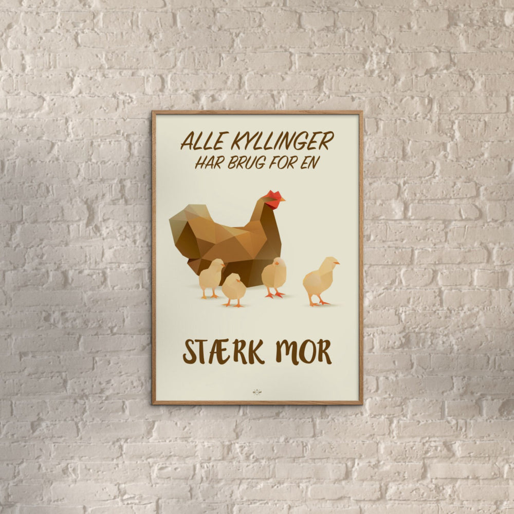 Køb Poster & Frame Citatplakat - Stærk Mor