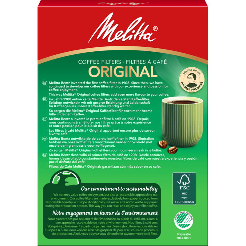 Melitta Original koffiefilters 102 bruin