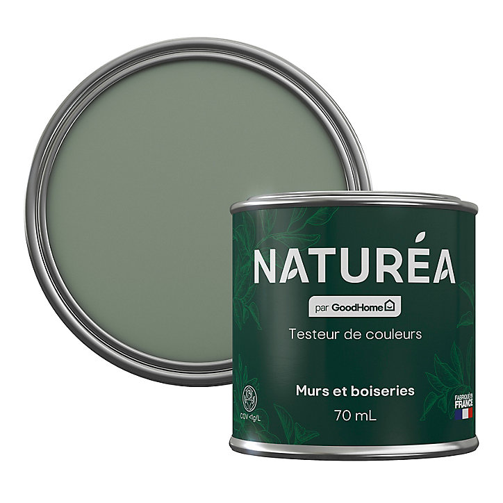 Peinture testeur de couleur Naturéa par GoodHome vert d'eau velours 70 ml