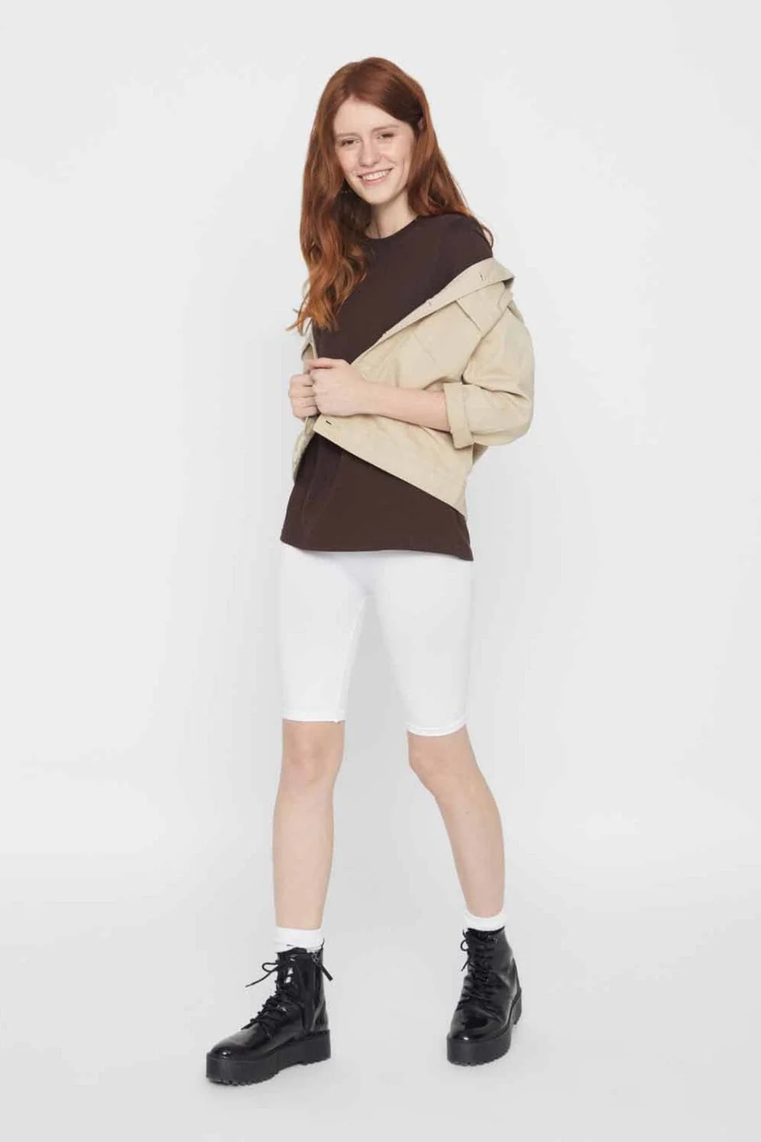 Pieces PcLondon Shorts hite