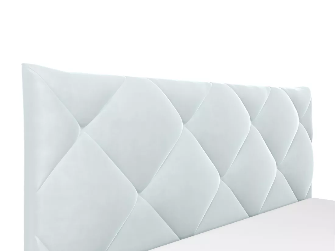 Lit coffre 160 x 200 cm - Velours - Gris clair + Matelas - STARI de Pascal Morabito