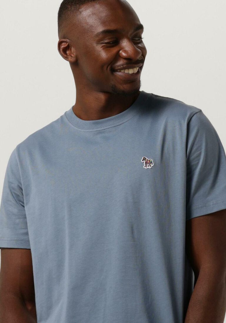 PS PAUL SMITH lichtblauwe ps paul smith t-shirt mens ss reg fit tshirt zebra badge