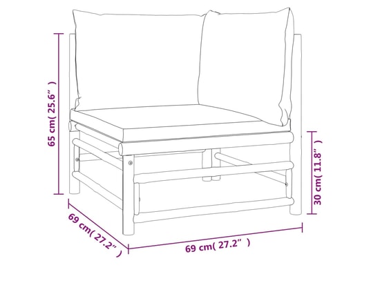 LES TENDANCES - Salon extérieur Salon de jardin-vert-4 places-55x69x65-490567