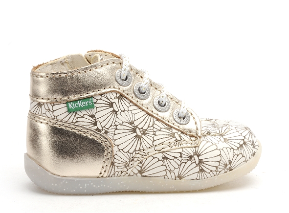 Kickers boots bottine bebe bonzip blanc