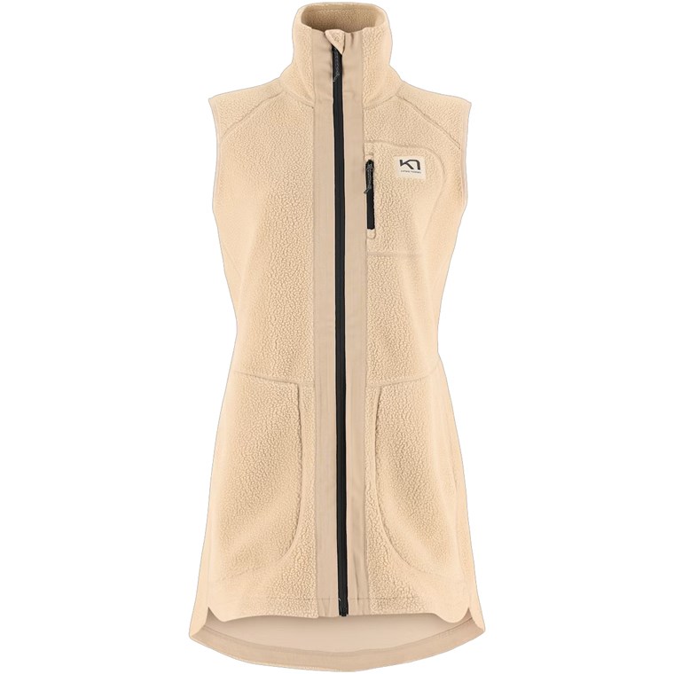 Kari Traa Sanne Pile Vest Long Light Beige