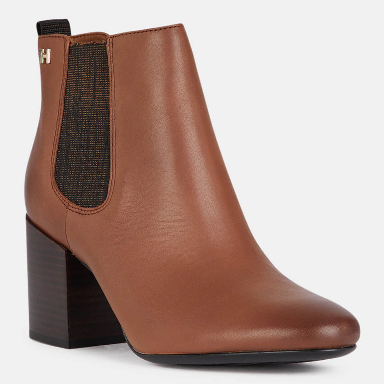Tommy Hilfiger Bottines en Cuir Essential marron - Talon 7 cm