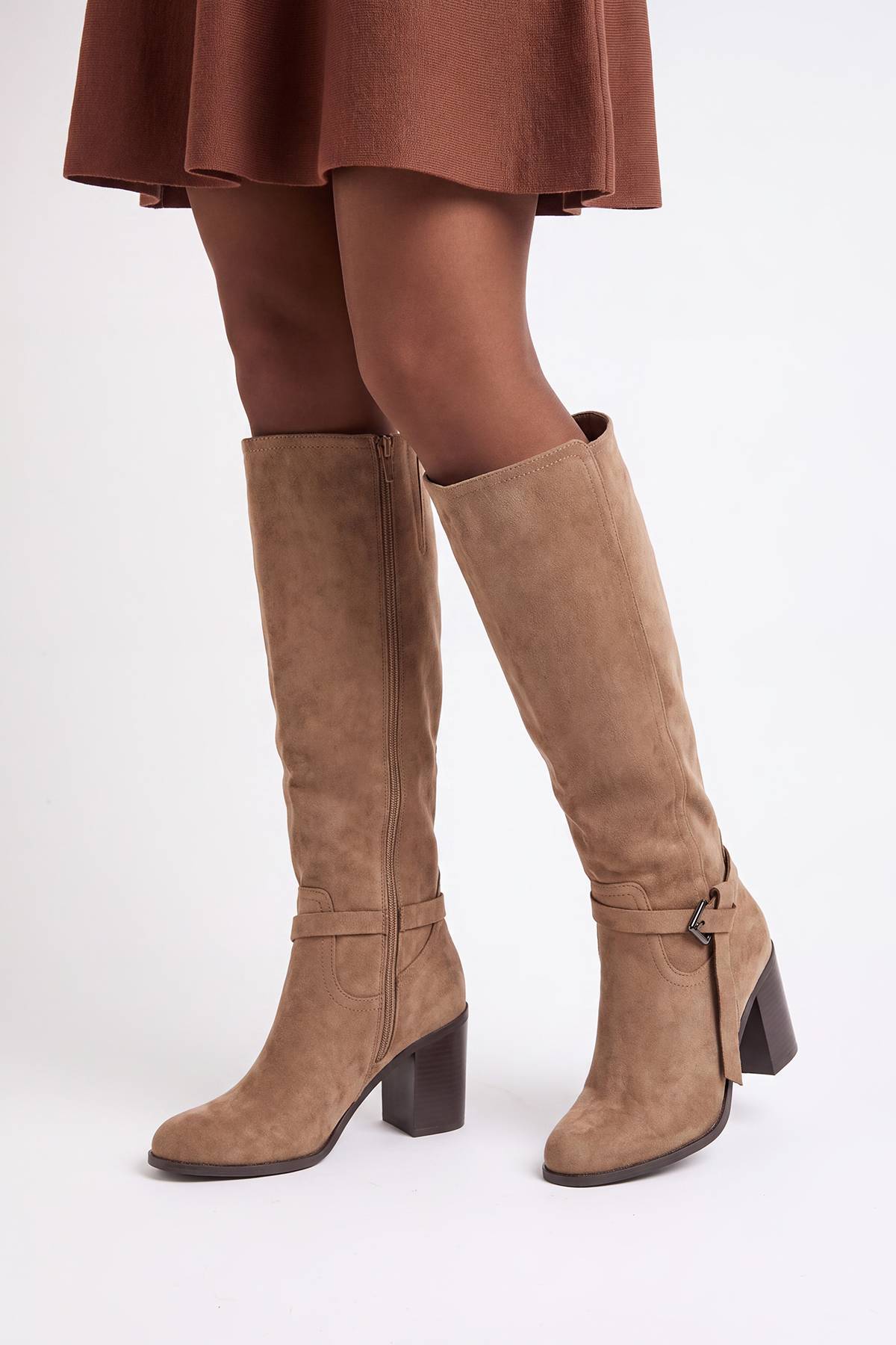 Wallis Bottes Hautes Katri À Talon Bloc En Synthétique