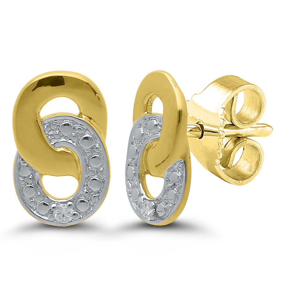 Boucles d'oreilles Brillaxis cercles entrelacés ordiamant