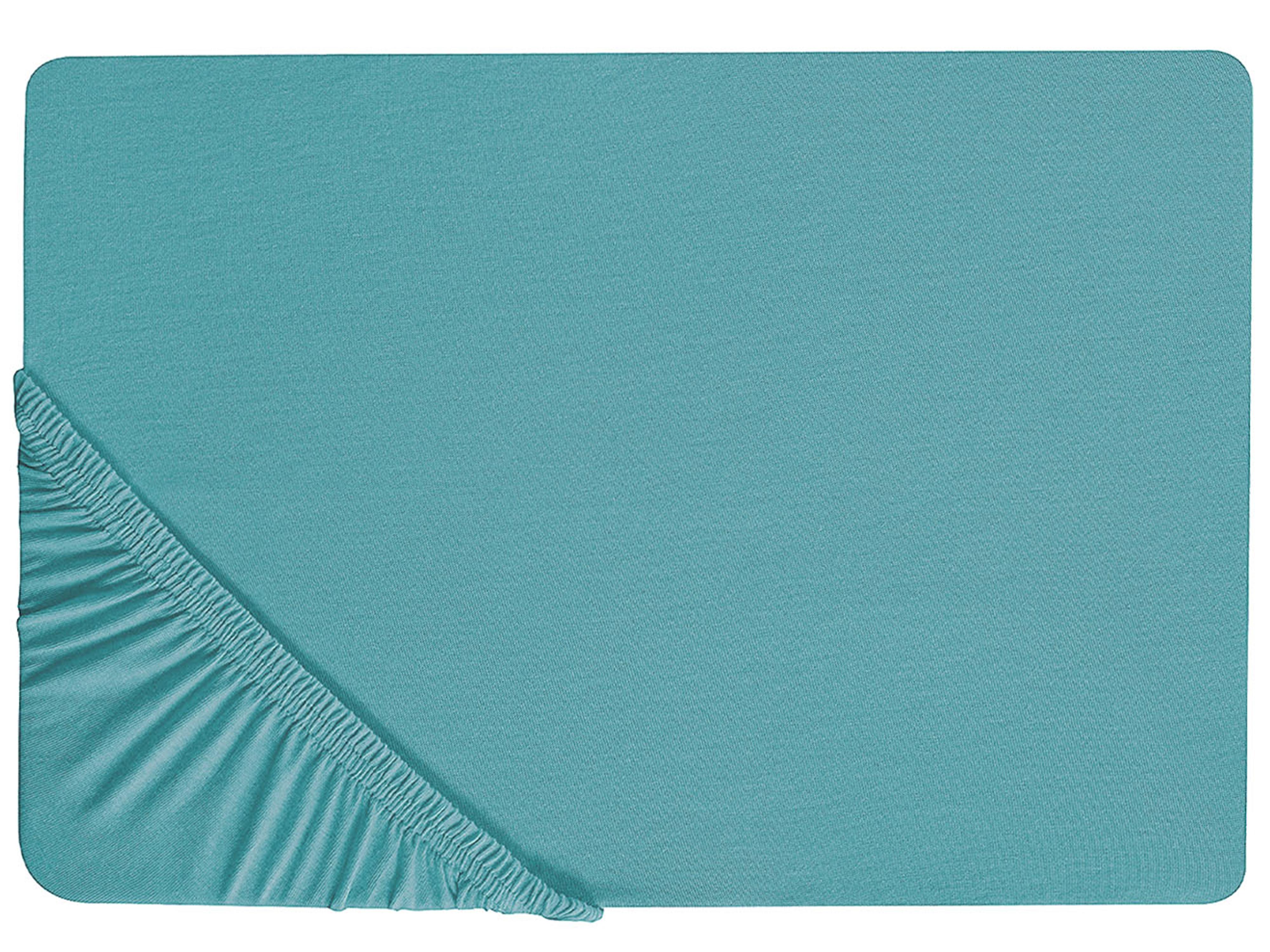 Hoeslaken HOFUF Katoen 90 x 200 cm Turquoise