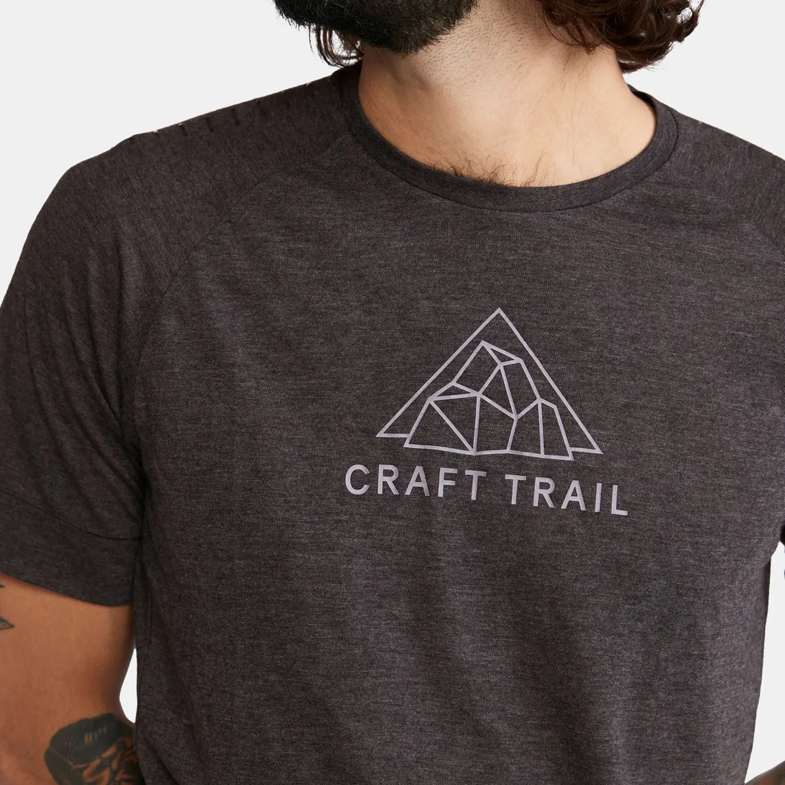 Craft ADV Trail Wool Maillot De Course Hommes - Gris Foncé