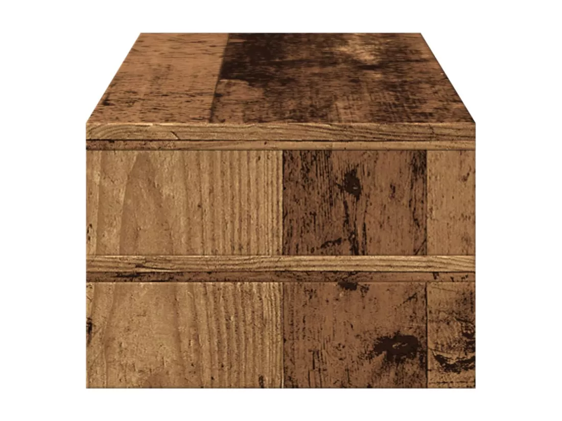 Support de moniteur vieux bois 54x22x15 cm bois d'ingénierie