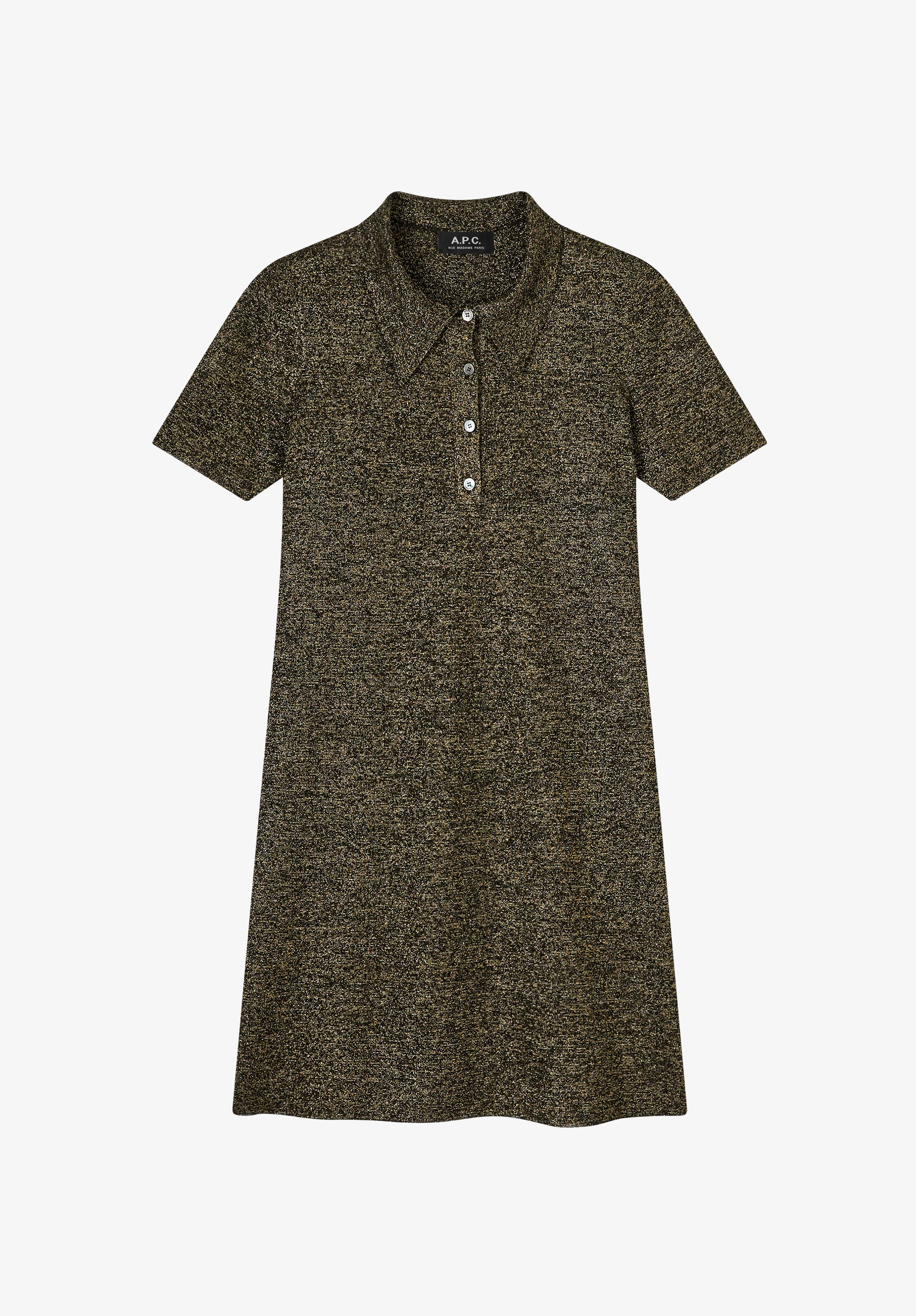 Robe polo métallisée - Noir