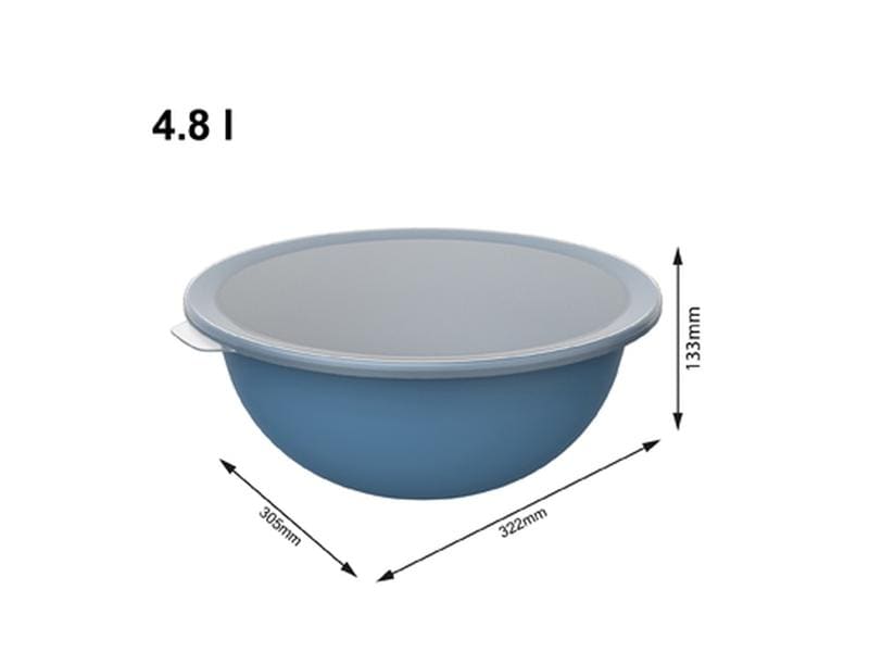 Rotho Schüssel Caruba 30.5 cm, Horizon Blau Schüssel mit Deckel
