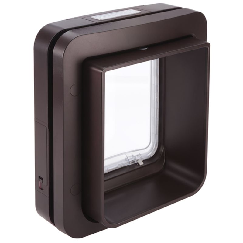 Chatière SureFlap XXL, lecteur de puces, marron