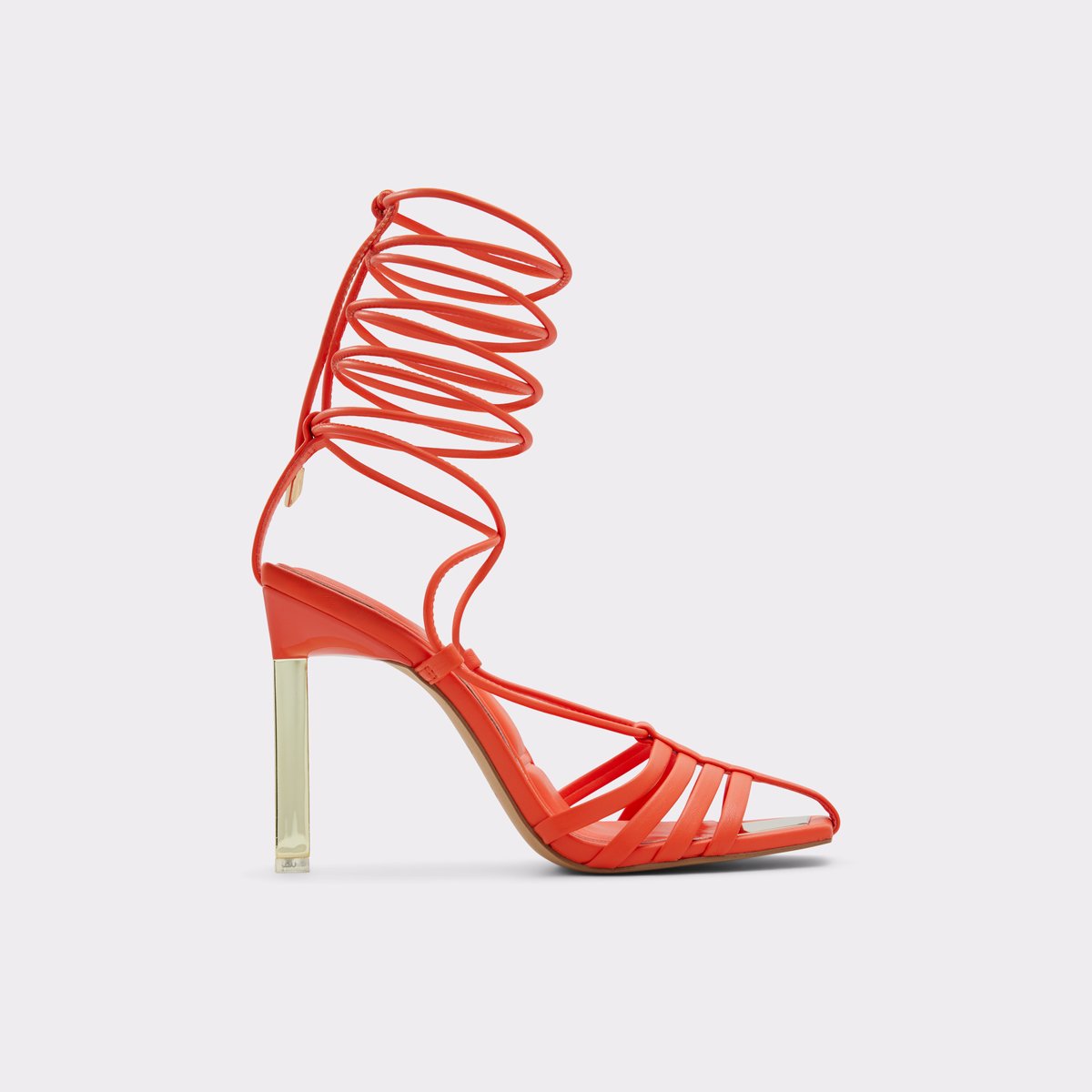 Luweth Bright Orange Women Strappy Sandals