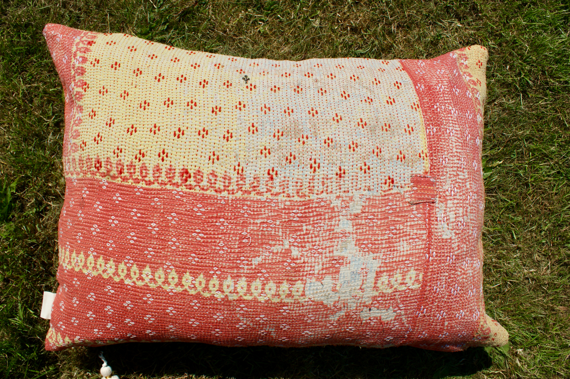 Kussen Kantha vintage 50x70 cm orange yellow