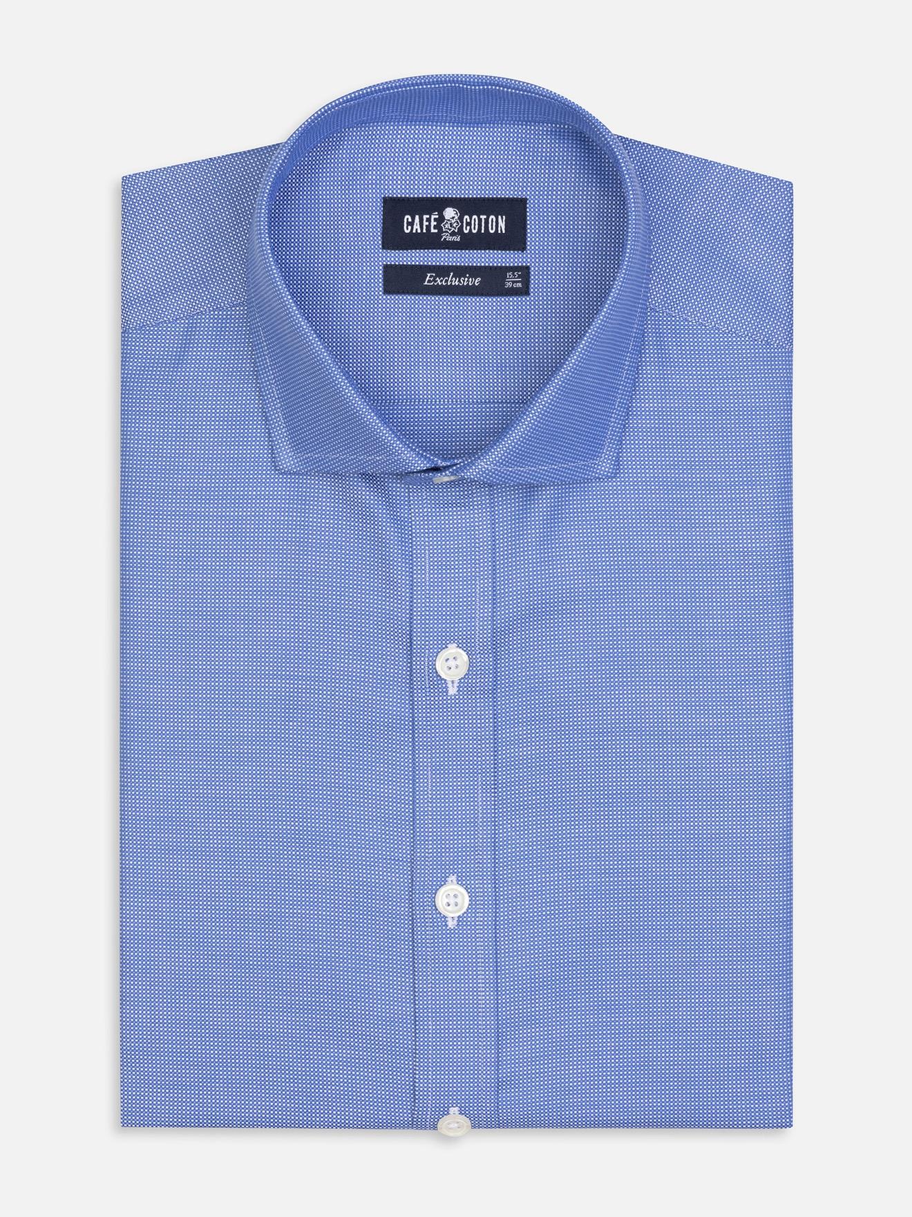 Chemise Sole en natté bleu