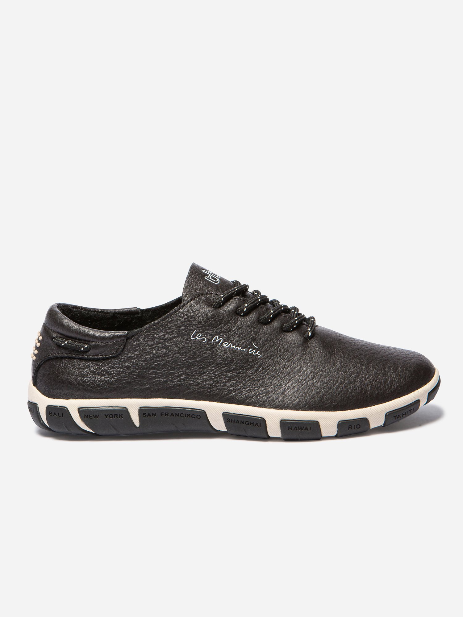 Tennis Femme Confort Cuir Noir