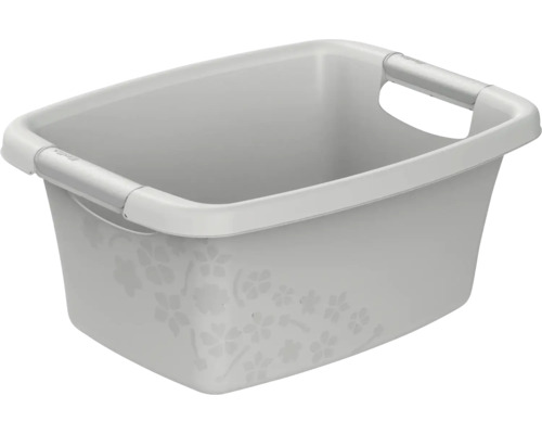 Rotho Flowers wastobbe 12 l grijs mat 1751102590WS