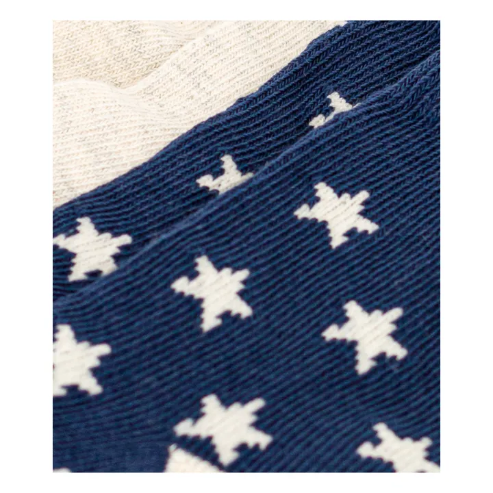 Petit Bateau Lot 2 Paires de Chaussettes Etoiles | Bleu marine
