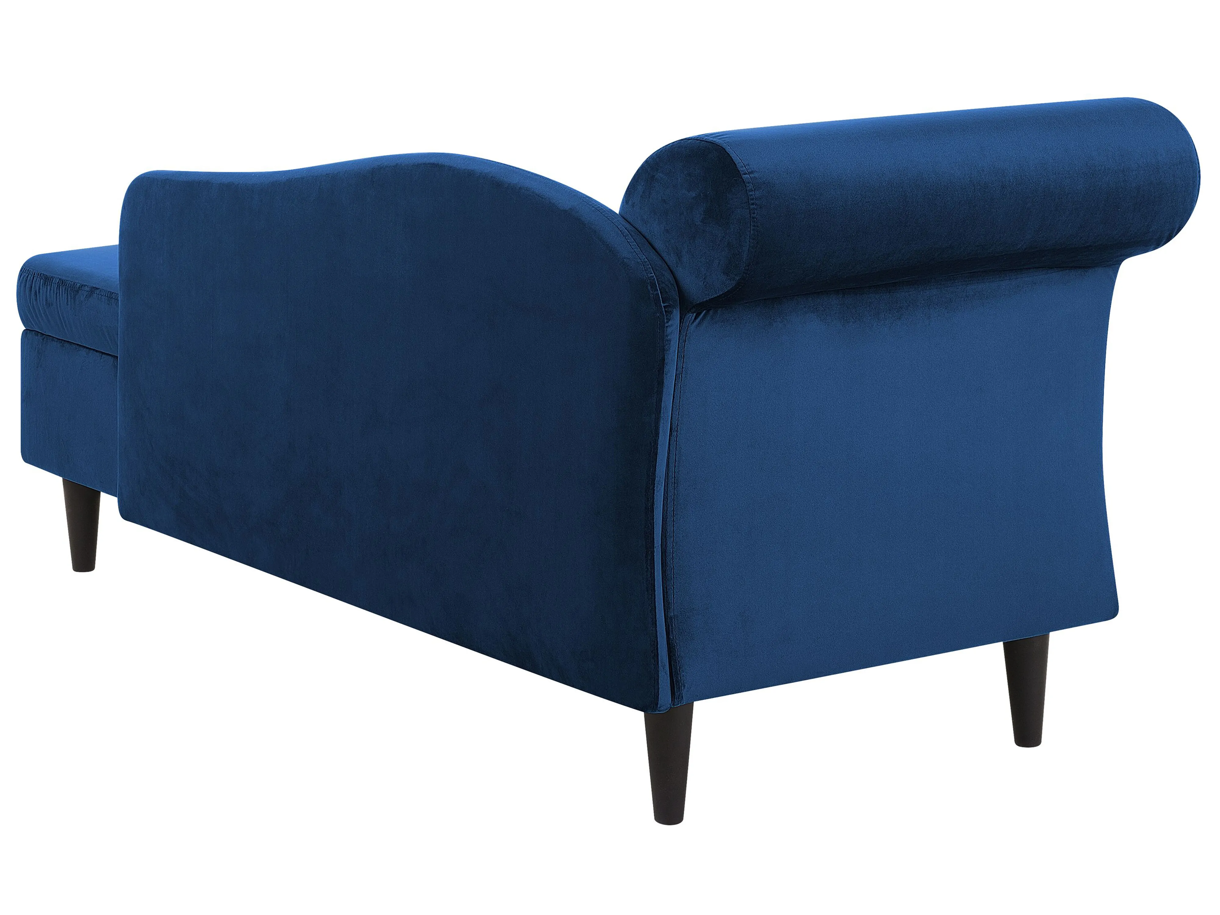 Linkszijdige chaise longue LUIRO Fluweel Marineblauw met opbergruimte